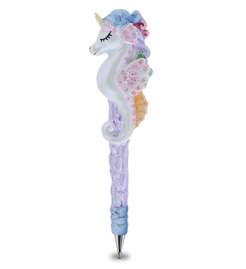 Planet Pens Sparkle Seahorse Unicorn Novelty Pen - Unique Kids & Adults Ballpoint Pen, Colorful Fairy Tale Animal Writing Pen For Stationery School and Office - Image 1